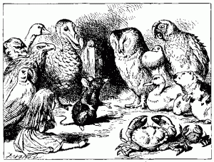 From Alice in Wonderland by Lewis Carroll, illustration by Sir John Tenniel, 1865