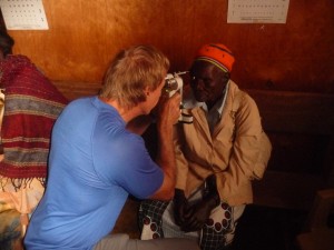 Uganda Man Receiving Eye Care